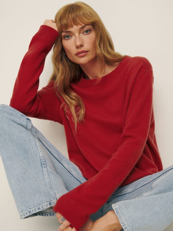 Cashmere Boyfriend Sweater - Sundried Tomato